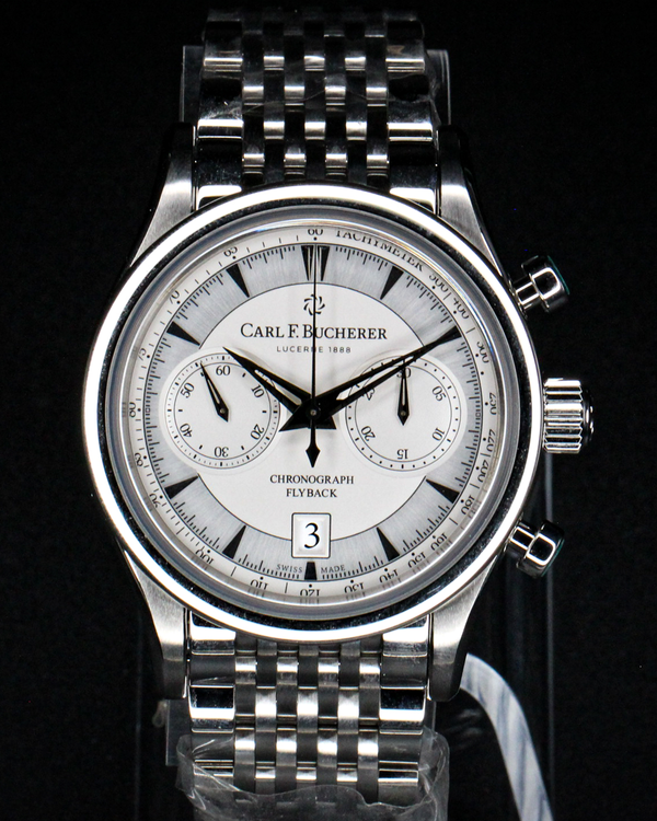 No Reserve - 2026 Carl F. Bucherer Manero Flyback 43MM Silver Dial Steel Bracelet (00.10919.08.13.21)