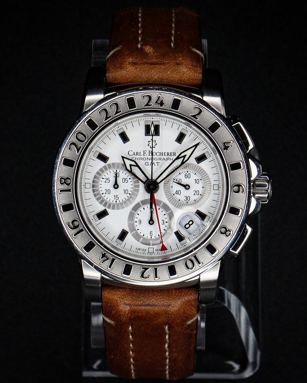 No Reserve - 2025 Carl F. Bucherer Patravi 42MM White Dial Leather Strap (00.10618.08.23.01)