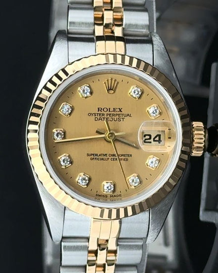 1993 Rolex Lady-Datejust 26MM Champagne Dial Two-Tone Jubilee Bracelet (69173)
