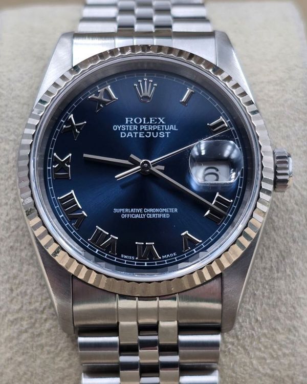 2000 Rolex Datejust 36MM Blue Dial Jubilee Bracelet (16234)