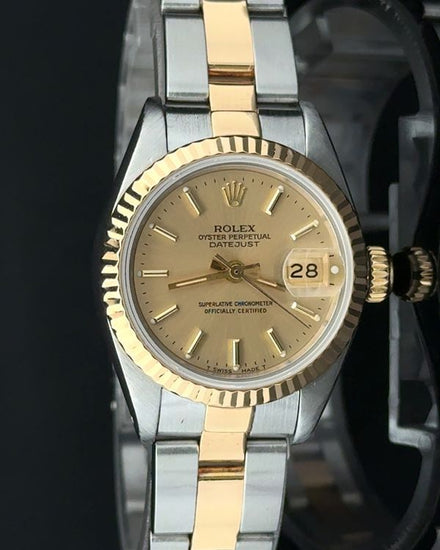 1991 Rolex Lady-Datejust 26MM Champagne Dial Two-Tone Bracelet (69173)