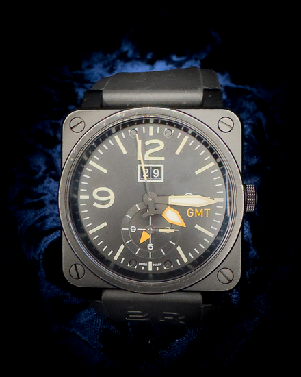 No Reserve - Bell & Ross BR 03 51 GMT 42MM Carbon Fiber Dial Rubber Strap (BR03-51GMT)