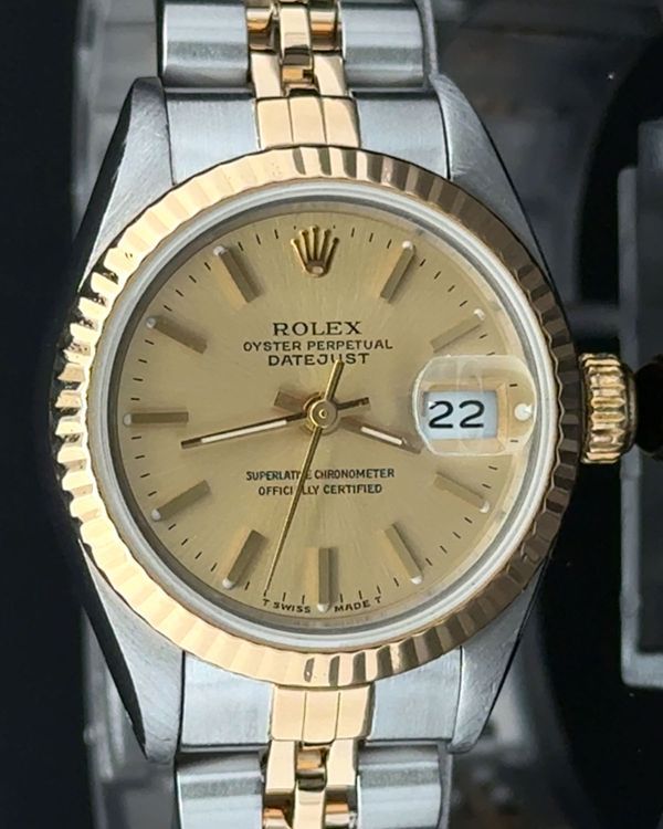 1989 Rolex Lady-Datejust 26MM Champagne Dial Two-Tone Bracelet (69173)
