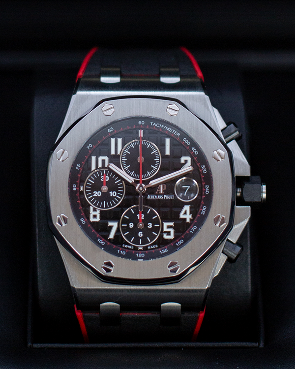 Audemars Piguet Royal Oak Offshore "Vampire" 42MM Black Dial Leather Strap (26470ST.OO.A101CR.01)