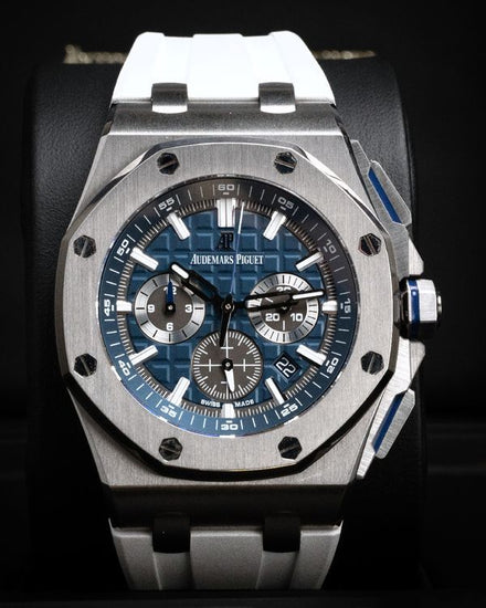 2020 Audemars Piguet Royal Oak Offshore 42MM Blue Dial Rubber Strap (26480TI.OO.A027CA.01)