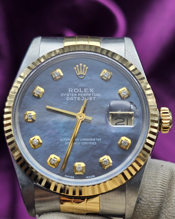 1987 Rolex Datejust 36MM Aftermarket Mother of Pearl Dial Two-Tone Jubilee Bracelet (16013)