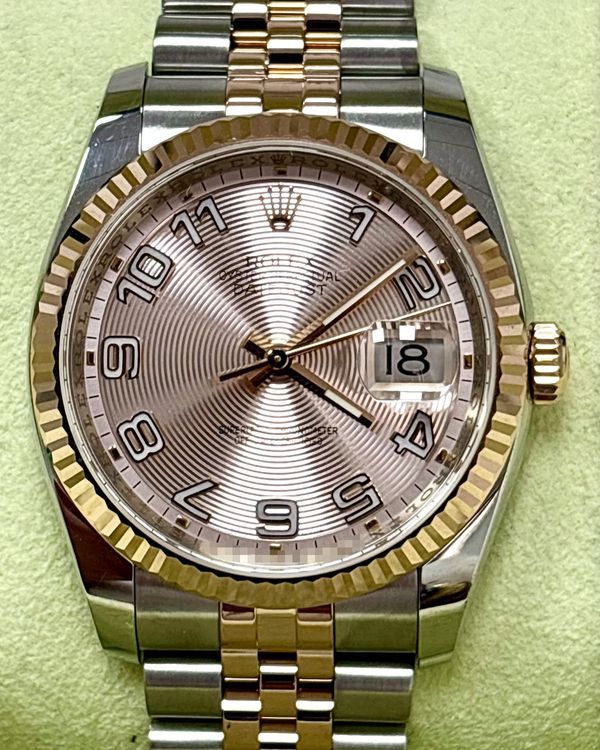 2007 Rolex Datejust 36MM Silver Pink "Centric" Dial Two-Tone Jubilee Bracelet (116231)