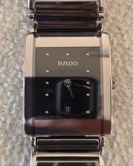 Rado Diastar 24MM Quartz Black Dial Steel Bracelet (160.0486.3)