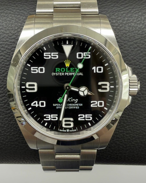 No Reserve - 2024 Rolex Air-King 40MM Black Dial Oyster Bracelet (126900)