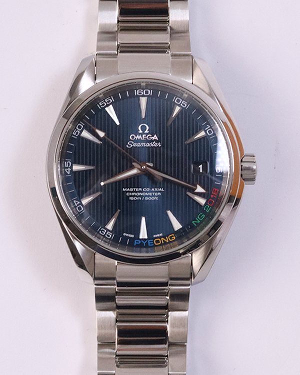 2025 Omega Seamaster Aqua Terra 150M "Pyeongchang 2018" L.E. 41.5MM Blue Dial Steel Bracelet (522.10.42.21.03.001)