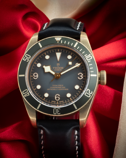 No Reserve - 2021 Tudor Black Bay Heritage Bronze 43MM Grey Dial Aftermarket Leather Strap (79250BA)