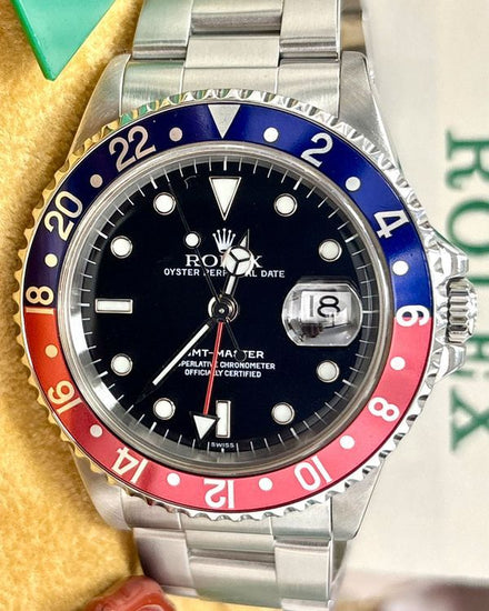 1999 Rolex GMT-Master "Pepsi" 40MM Black Dial Oyster Bracelet (16700)