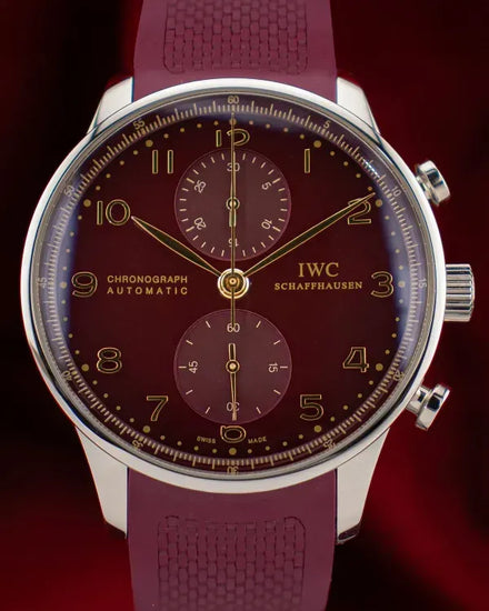 2023 IWC Schaffhausen Portugieser "Year of the Dragon" L.E. 41MM Burgundy Dial Rubber Strap (IW371629)