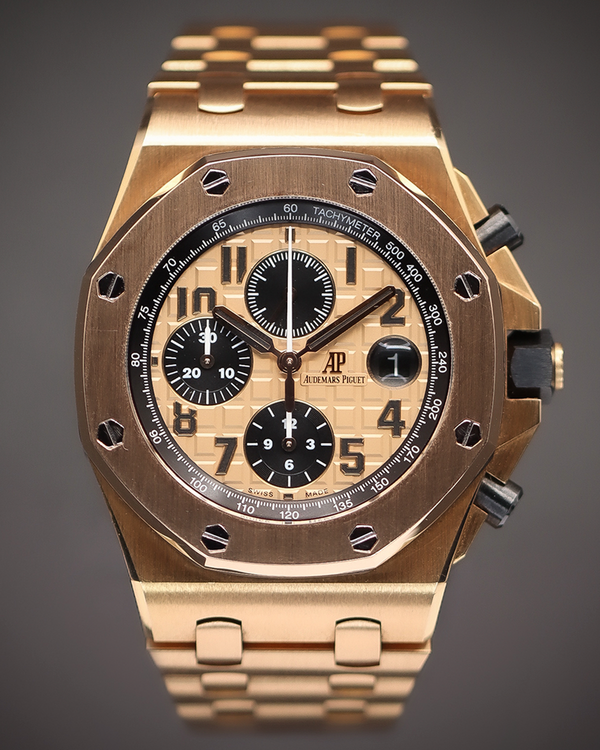 2014 Audemars Piguet Royal Oak Offshore 42MM Champagne Dial Rose Gold Bracelet (26470OR.OO.A002CR.01)
