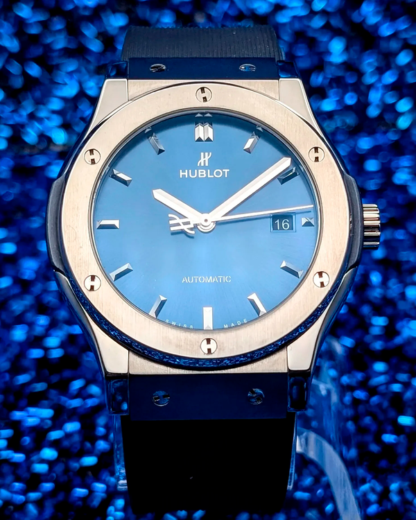 2018 Hublot Classic Fusion 42MM Blue Dial Rubber Strap (542.NX.7170.LR)