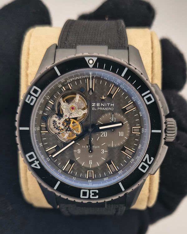2015 Zenith El Primero Stratos Spindrift 45MM Black Dial Textile Strap (75.2060.4061/21.R573)