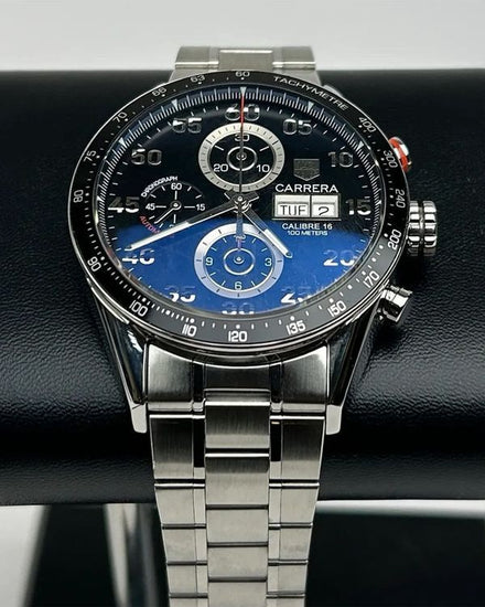 Tag Heuer Carrera Calibre 16 43MM Black Dial Steel Bracelet (CV2A10.BA0796)