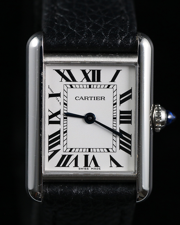 2025 Cartier Tank Must 22MM Quartz Silver Dial Leather Strap (WSTA0110)