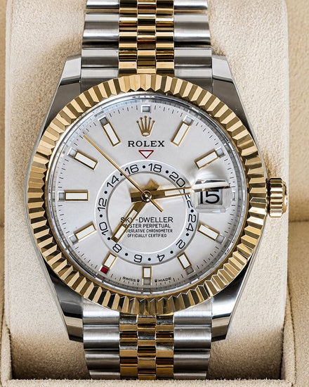 2024 Rolex Sky-Dweller 42MM White Dial Two-Tone Jubilee Bracelet (336933)