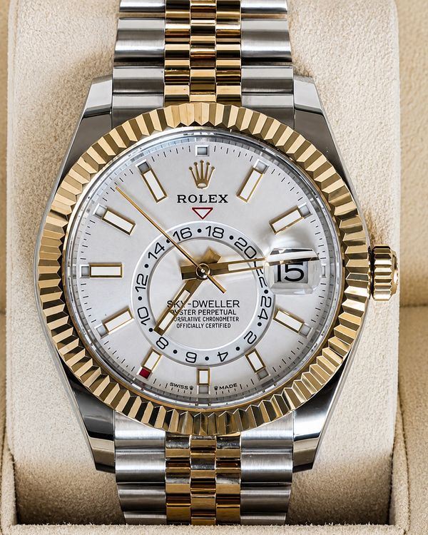 2024 Rolex Sky-Dweller 42MM White Dial Two-Tone Jubilee Bracelet (336933)