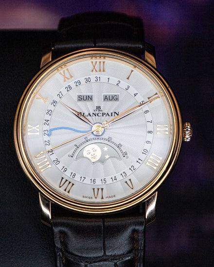 No Reserve - 2021 Blancpain Villeret Quantième Complet Demi-Savonette 40MM Silver Dial Leather Strap (6664-3642-55B)
