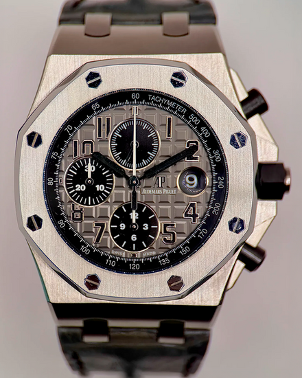 Audemars Piguet Royal Oak Offshore "Elephant" 42MM Grey Dial Leather Strap (26470ST.OO.A104CR.01)