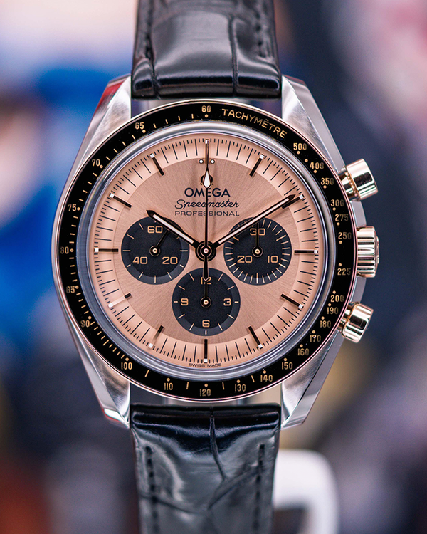 2025 Omega Speedmaster Professional Moonwatch 42MM Pink Dial Leather Strap (310.23.42.50.99.001)