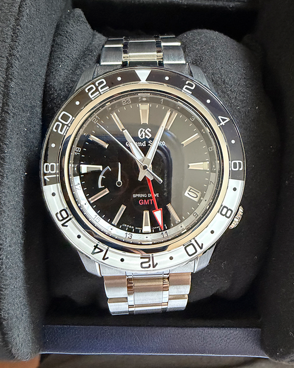 2026 Grand Seiko Sport GMT 44MM Black Dial Steel Bracelet (SBGE277G)
