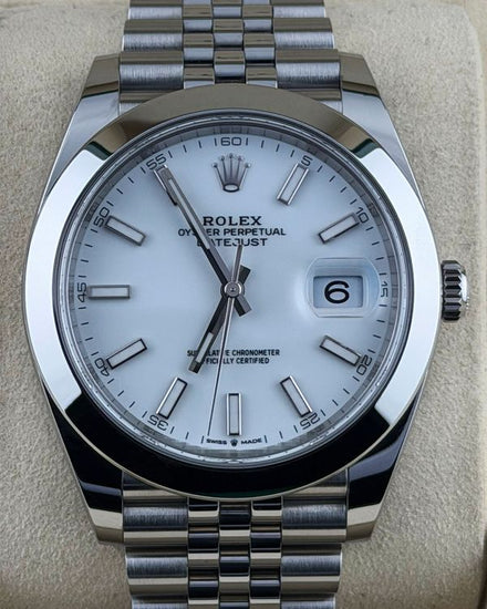 2025 Rolex Datejust 41MM White Dial Jubilee Bracelet (126300)