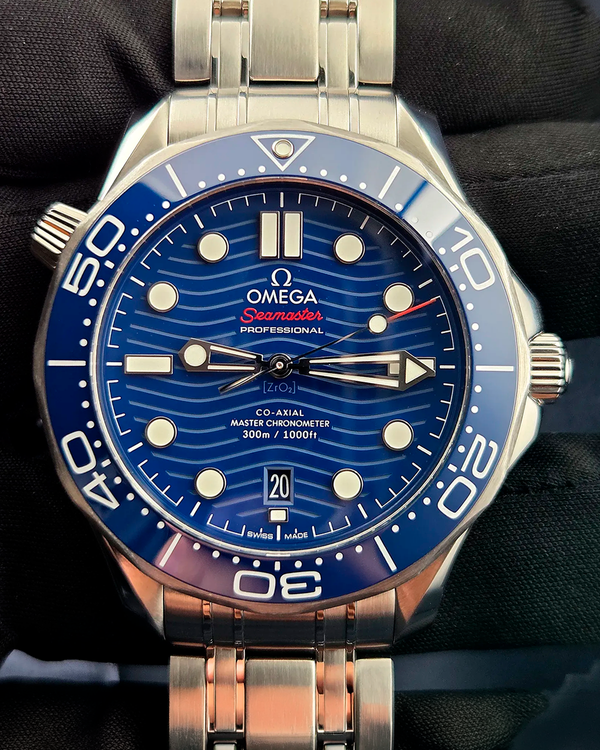 2022 Omega Seamaster Diver 300M 42MM Blue Dial Steel Bracelet (210.30.42.20.03.001)