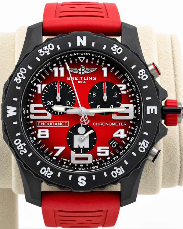 2026 Breitling Endurance Pro "Ironman Edition" Quartz 44MM Red Dial Rubber Strap (X82310)
