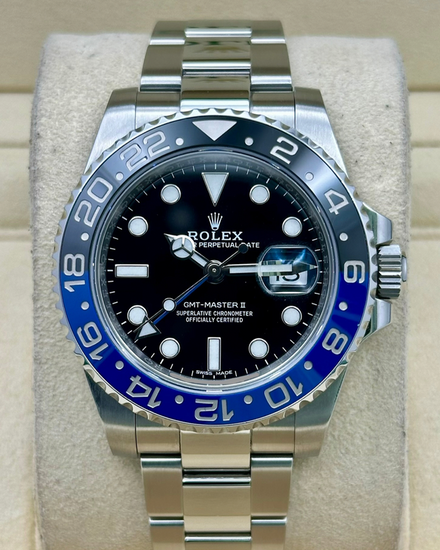 2019 Rolex GMT-Master II "Batman" 40MM Black Dial Oyster Bracelet (116710BLNR)