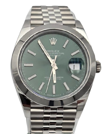 2024 Rolex Datejust 41MM Mint Green Dial Jubilee Bracelet (126300)