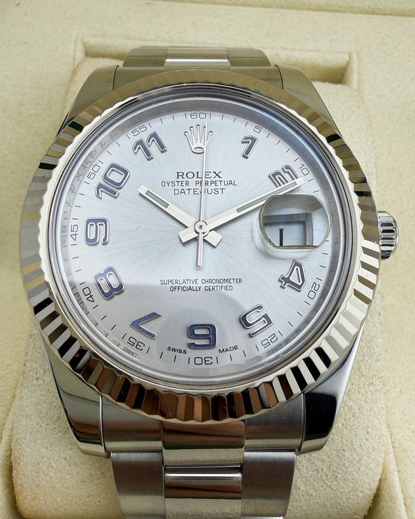 2014 Rolex Datejust II 41MM Silver "Arabic" Dial Oyster Bracelet (116334)