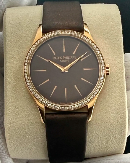 Patek Philippe Calatrava 33MM Chocolate Dial Textile Strap (4897R)