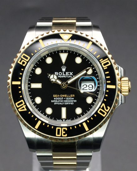 No Reserve - 2020 Rolex Sea-Dweller 43MM Black Dial Two-Tone Oyster Bracelet (126603)