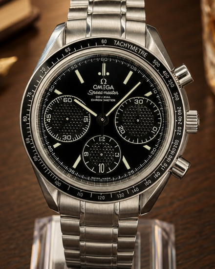 No Reserve - 2026 Omega Speedmaster Racing 40MM Black Dial Steel Bracelet (326.30.40.50.01.001)