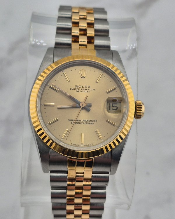 1987 Rolex Datejust 31MM Champagne Dial Two-Toned Jubilee Bracelet (68273)