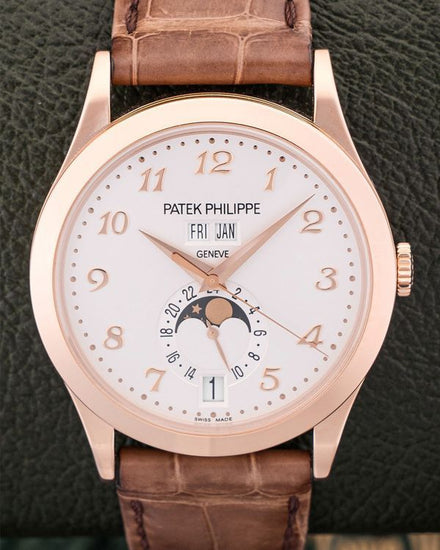 2018 Patek Philippe Annual Calendar 38.5MM White Dial Leather Strap (5396R-012)