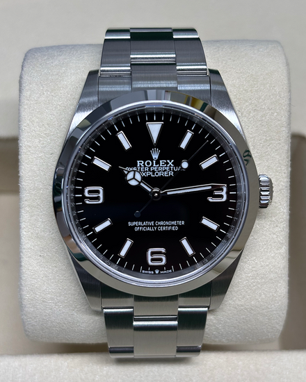 No Reserve - 2025 Rolex Explorer 36MM Black Dial Oyster Bracelet (124270)