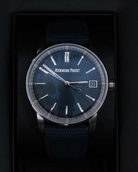 2025 Audemars Piguet Code 11.59 41MM Blue Dial Textile Strap (15210ST.OO.A348KB.01)