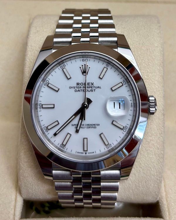 2022 Rolex Datejust 41MM White Dial Jubilee Bracelet (126300)