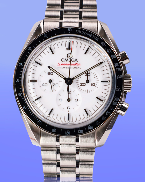 No Reserve - 2026 Omega Speedmaster Professional Moonwatch 42MM White Dial Steel Bracelet (310.30.42.50.04.001)