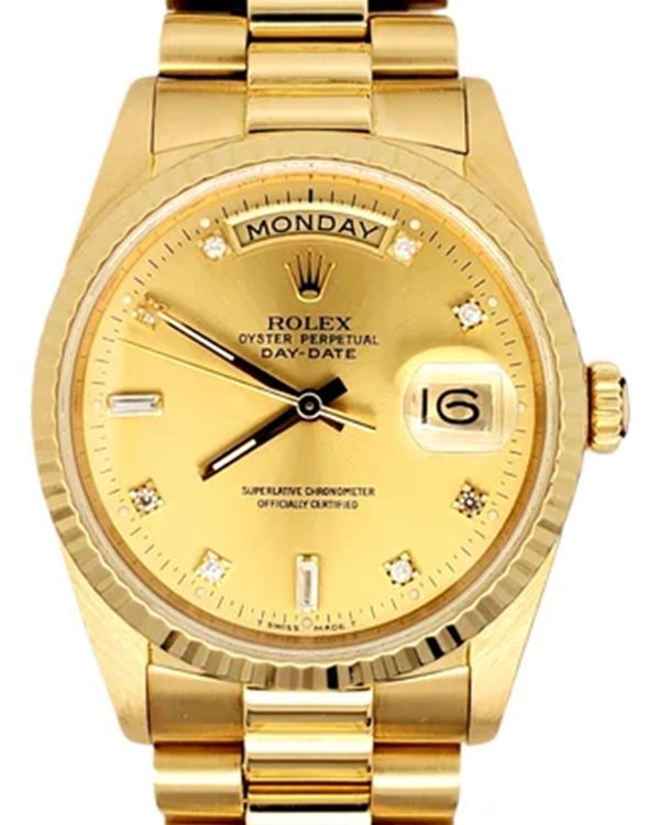 1987 Rolex Day-Date 36MM Champagne Dial Yellow Gold President Bracelet (18238)