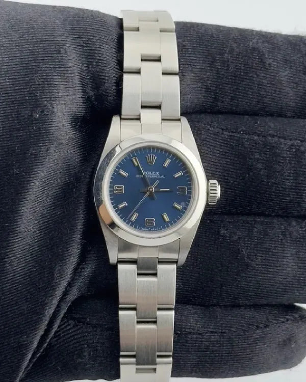 1997 Rolex Oyster Perpetual 26MM Blue Dial Oyster Bracelet (67180)