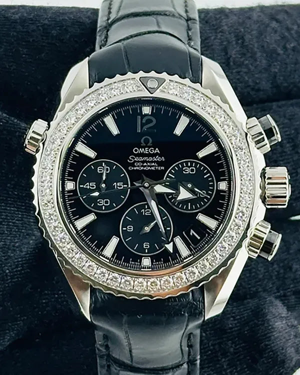 Omega Seamaster Planet Ocean 600M 37.5MM Black Dial Leather Strap (222.18.38.50.01.001)