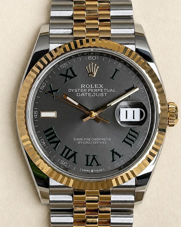 No Reserve - 2026 Rolex Datejust "Wimbledon" 36MM Slate Dial Two-Tone Jubilee Bracelet (126233)