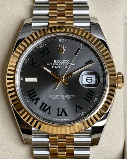 No Reserve - 2026 Rolex Datejust "Wimbledon" 41MM Slate Dial Two-Tone Jubilee Bracelet (126333)
