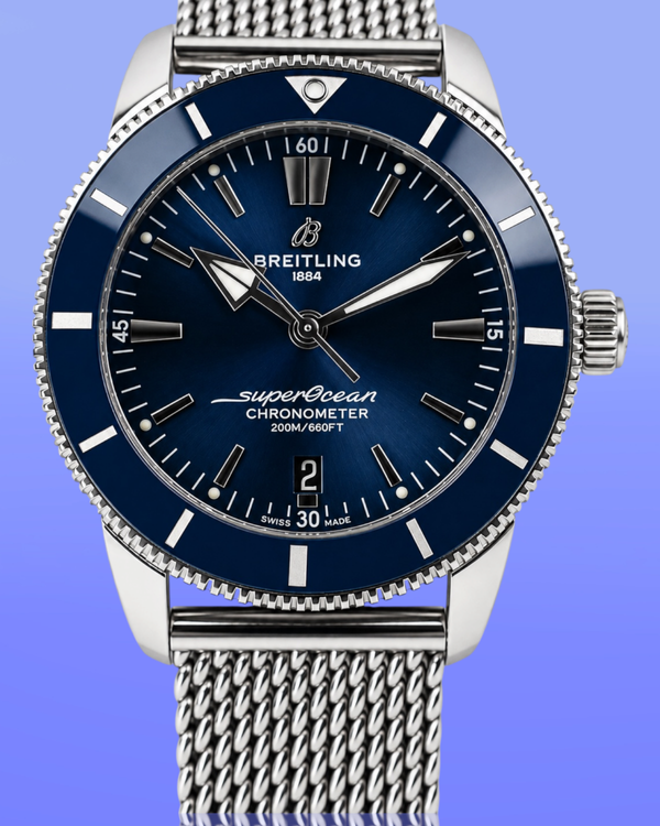 No Reserve - 2019 Breitling Superocean Heritage B20 44MM Blue Dial Steel Bracelet (AB2030161C1A1)