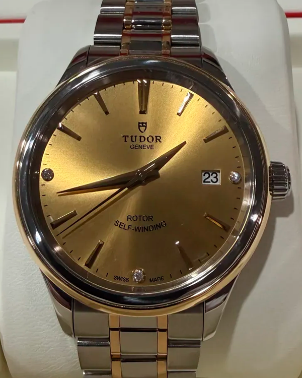 2018 Tudor Style 38MM Champagne Dial Two-Tone Bracelet (12503)